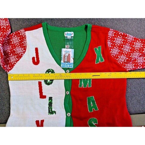 Rockin' Around Jolly XMAS Festive Christmas Sweater Size XL New with Tags - Picture 8 of 12